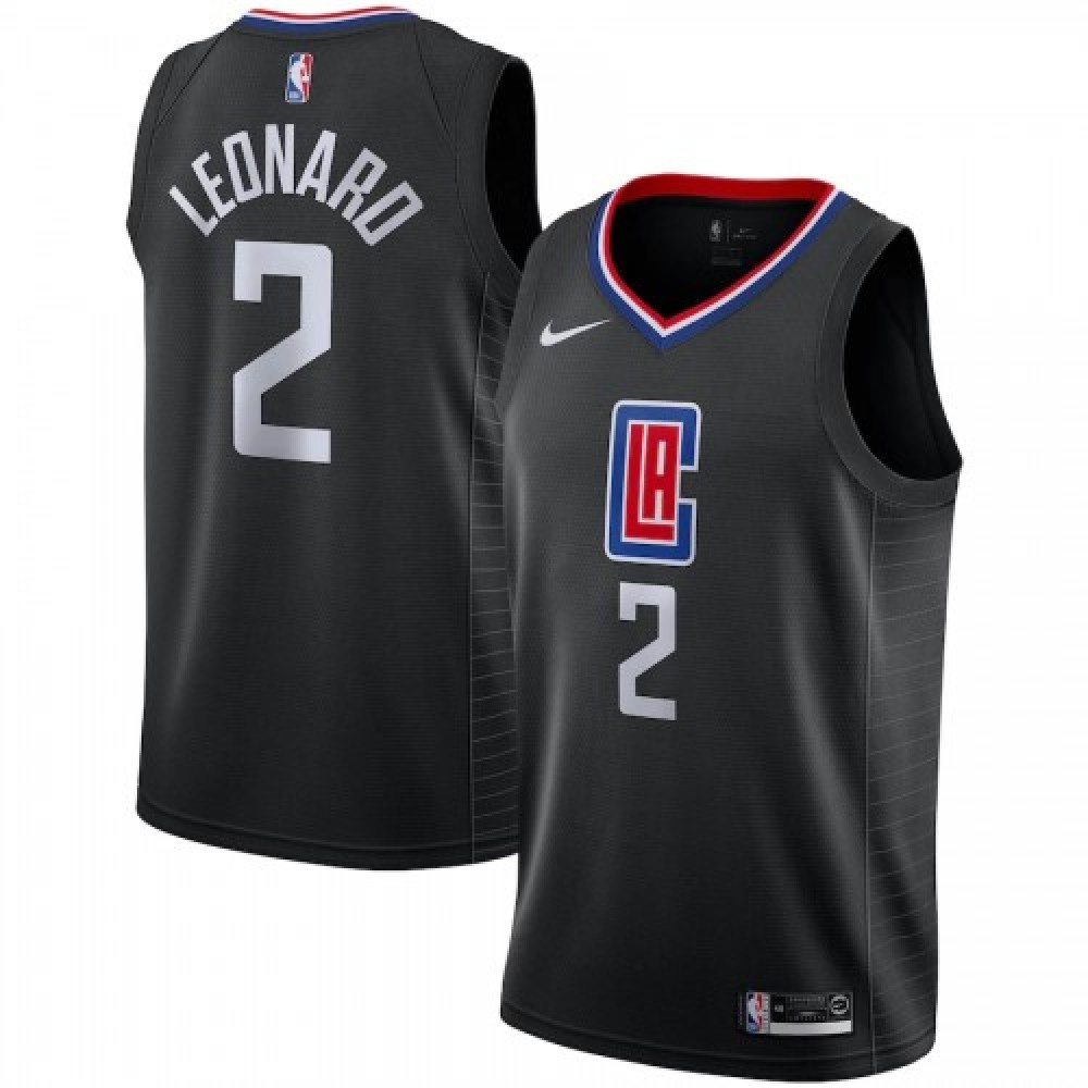 Men's LA Clippers Kawhi Leonard #2 Black Swingman Jersey - Statement Edition-Pro Kit Vault | Brand New 26/27 Sports Jerseys